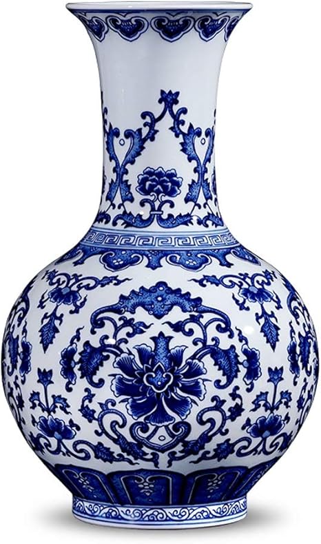 Amazon De Gx Vasen Blaue Und Weisse Vase Chinesische Vintage Keramik Vasen Ideale Dekoration For Den Haushalt Color B