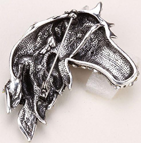 Angel Jewelry Women's Crystal Big Horse Brooch Pendant