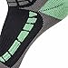 Pure Athlete Ski Socks - Best Lightweight Women Men Warm Skiing Socks (Black/Mint Green, L/XL)