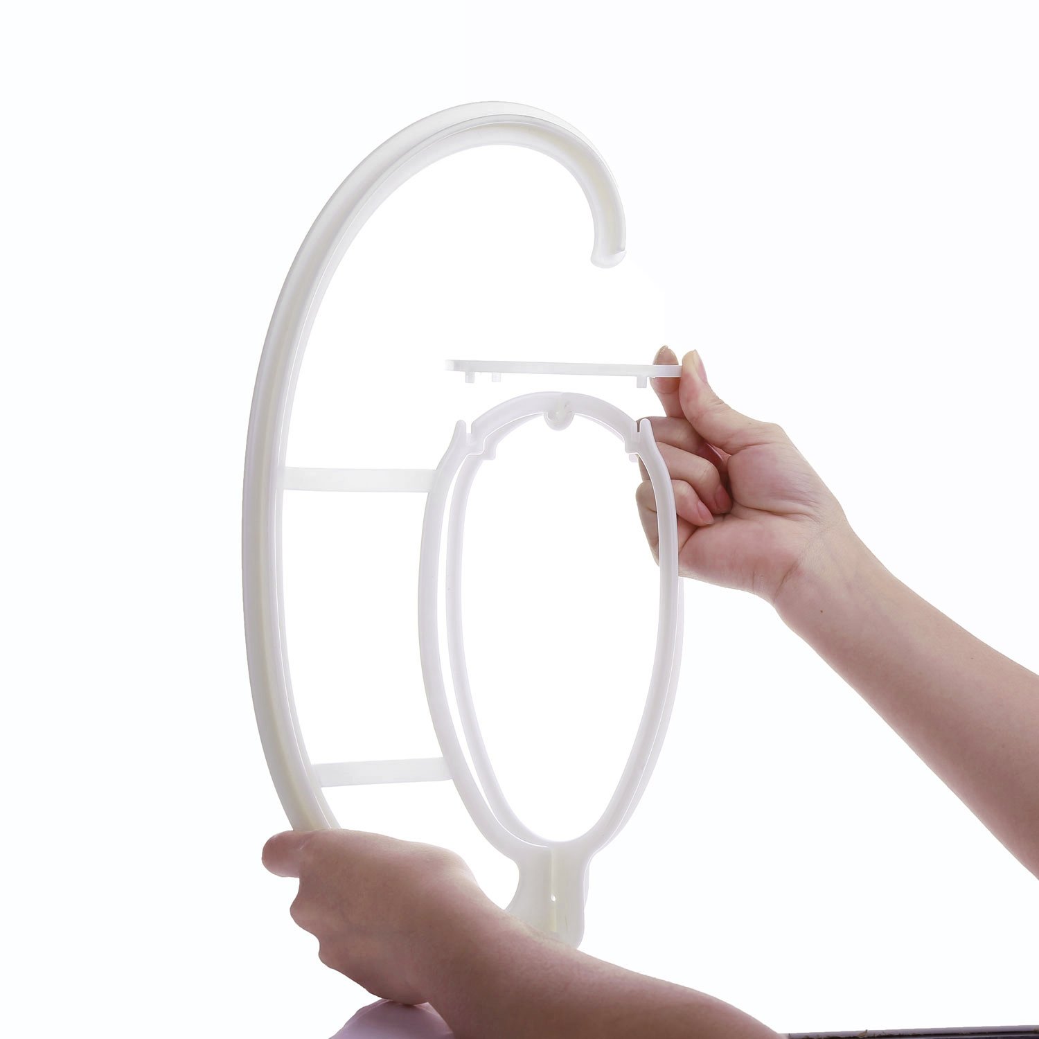 eNilecor 2 Pack Wig Hanger,Collapsible Wig Dryer Stand Hat Cap Holder, Portable Wig Hanging Display Tool(White)