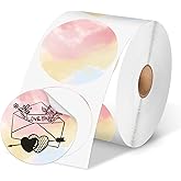 Phomemo 2” Color Circle Thermal Labels, Self-Adhesive Round Direct Sticker Label, Circular Thermal Printer Label for Logo Design, Name Tag, Thanks Card, Address, QR Code, 750 Labels/Roll, Gradient