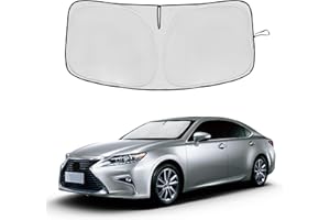 AUYNEAS Windshield Sun Shade for Lexus ES 2019-2024 2025 Front Window Shade Custom Fit ES250 ES300h ES350 Sun Visor Foldable Shade Blocks UV Rays Summer Must Have Car Accessories