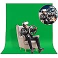 CPLIRIS 10x12ft Large Green Screen Backdrop for Photography, Chromakey Green Screen Background Polyester Fabric for Photoshoot, Zoom Meeting, Game Live Streaming