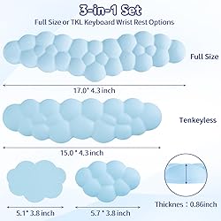 Sushret Cloud Wrist Rest Keyboard, Cloud Palm Rest