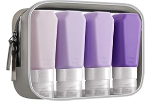 INSFIT Travel Bottles for Toiletries, TSA Approved 3oz Portable Travel Bottles, BPA Free Leak Proof Travel Size Containers Refillable Travel Accessories for Shampoo Conditioner with Labels