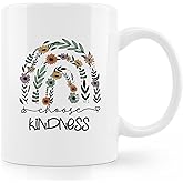 uinwk Boho Coffee Mug,Choose Kindness Coffee Mug,Inspirational Coffee Mugs Gifts For Men Women Friends,Coffee Mugs 11oz