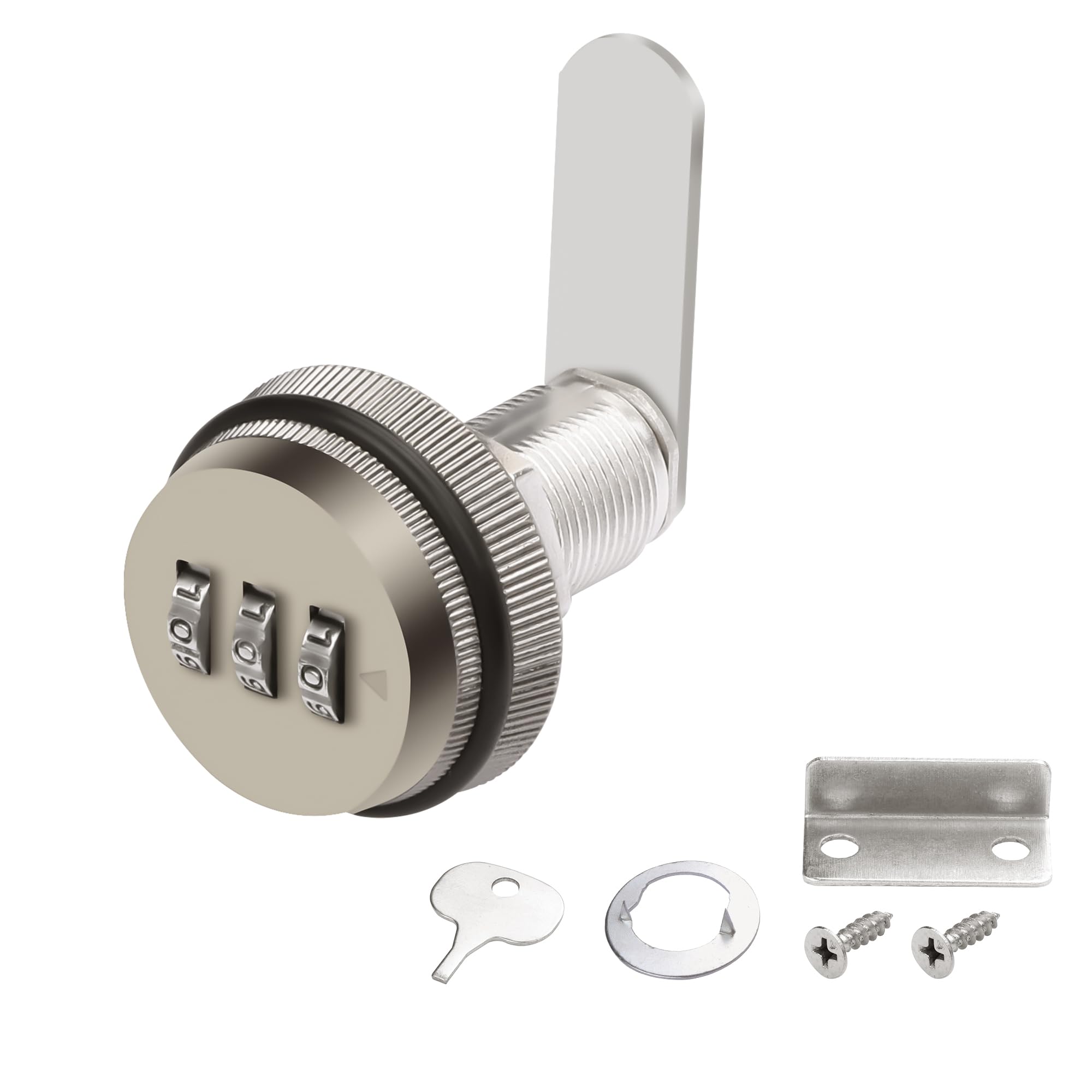 MEIRIYFA Combination Cam Lock, Password Coded Drawer Cabinet Lock With 3/4 Inch Cylinder, Chrome Finish, Security Combi-Cam for Mailbox (30mm Bronze)