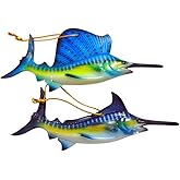 Swordfish Ornament Set Christmas Tree Decoration with Marlin and Sailfish