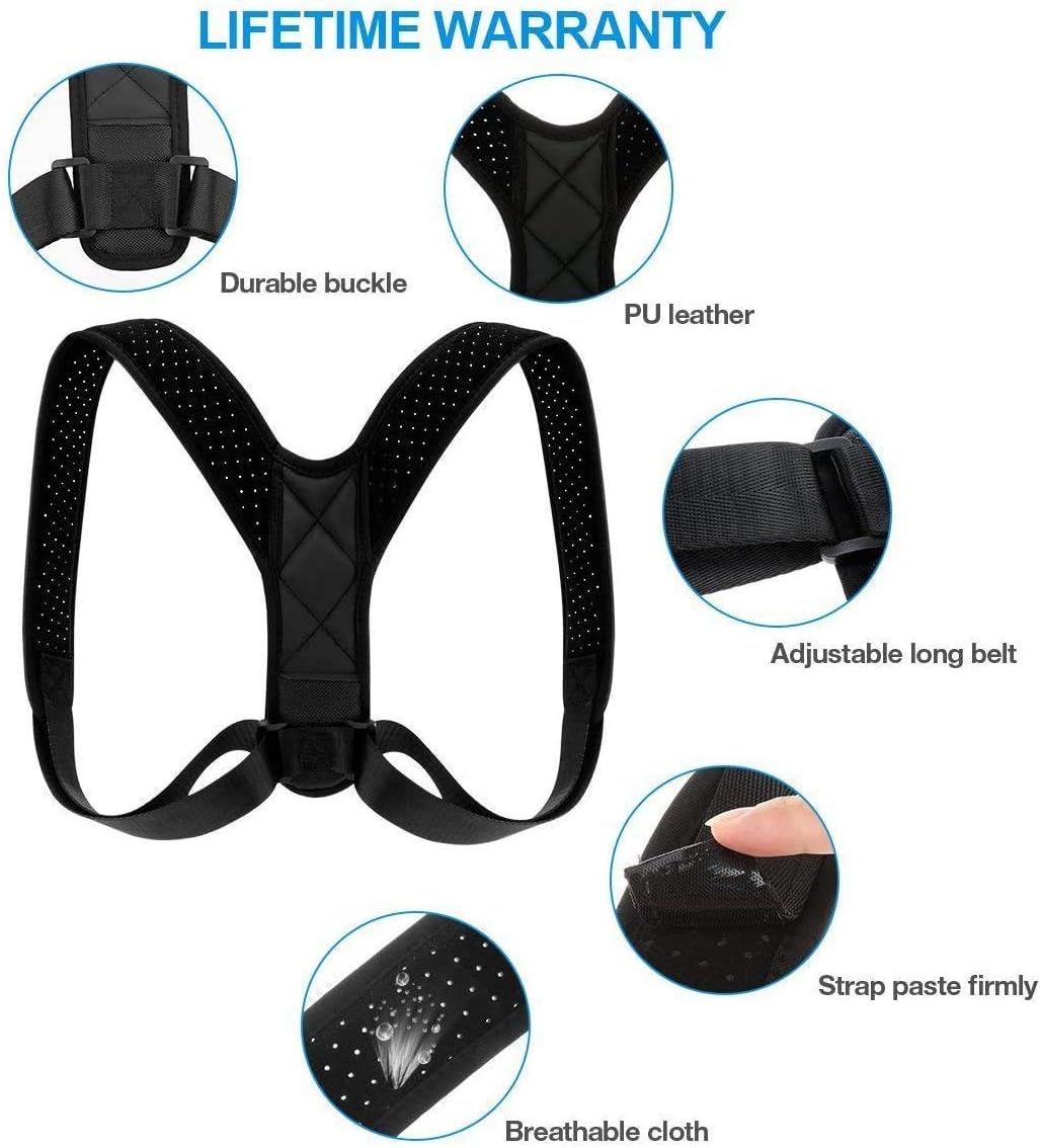 Adjustable Posture Corrector, Back Brace Support Straps Keeps Joints and Bones in Correct Alignment - Image 3