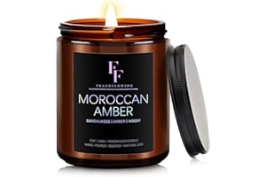FF FRAGRFLOWING Moroccan Amber Scented Candles,Candles for Home Scented Aromatherapy Candles,Soy Wax Candle Gift for Women Men, 7oz