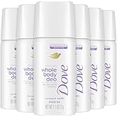 Dove Whole Body Deo Spray, Coconut & Vanilla 6-Pack – Travel-Size Deodorant for Women, 72H Protection, Sensitive Formula, 1.1 Oz Ea