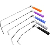 Super PDR 5PCS Rotating Rod Set, 360&deg;Adjustable Swivel Handle, Professional Paintless Dent Repair Tools, Heavy-Duty Metal PDR Kit for Repairing Minor-Medium &amp; Tight Spot Dents