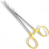 Cynamed TC Mayo Hegar Needle/Suture Holder Driver with Tungsten Carbide Inserts and Gold Rings - Premium Grade Instrument (6 in.)