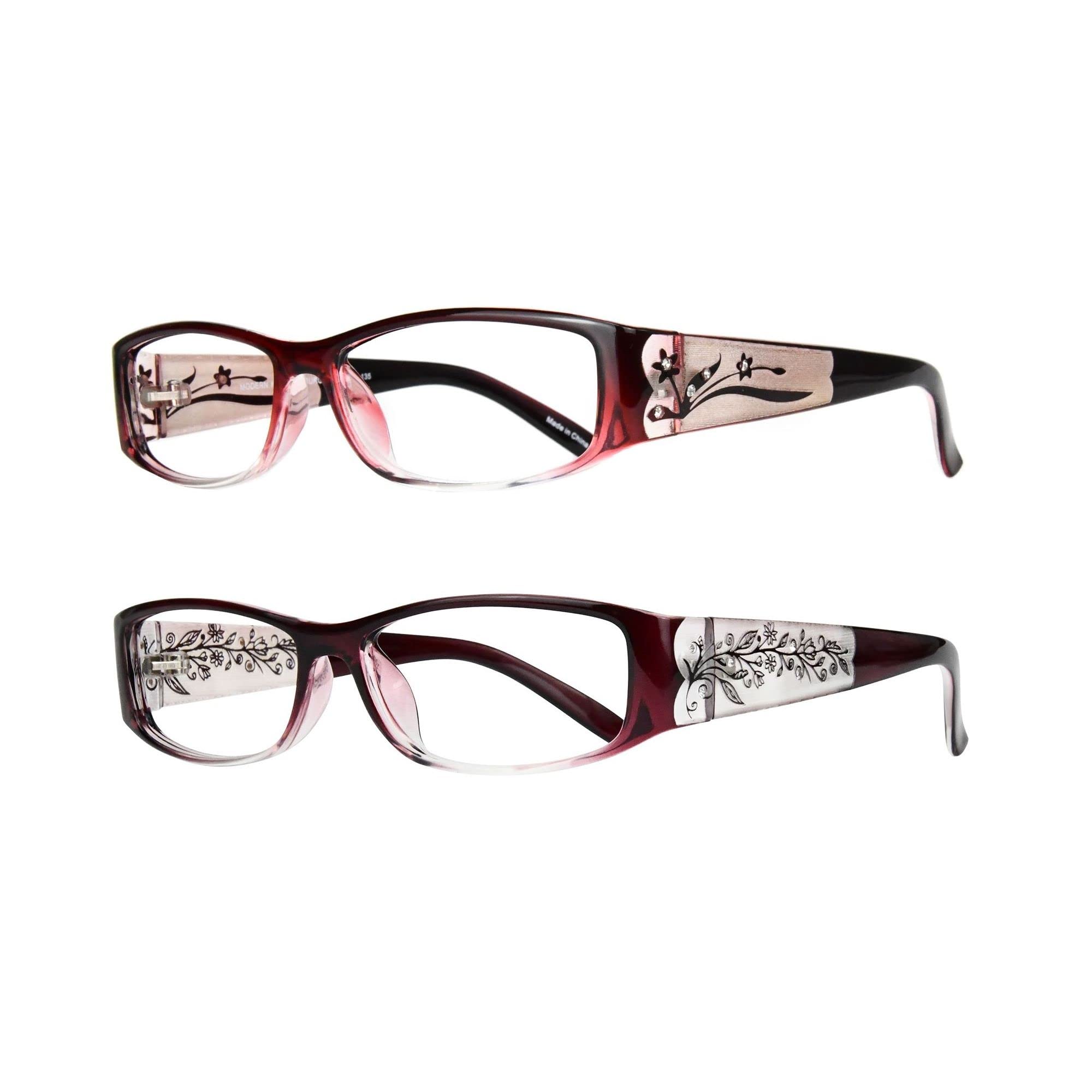 EYEBOGO Kaylee Fashion Reading Glasses for Women, Readers for Women, Ladies Classy Comfortable Cheaters (2-Pack K+O, 1.00) — image 1