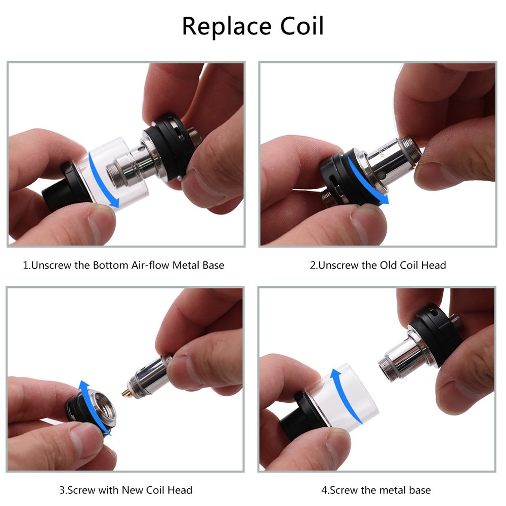 Starter kit sigaretta elettronica con batteria ricaricabile incorporata da 1400 mAh, Cig E portatile ultra con serbatoio RTA a riempimento massimo, senza nicotina, senza E-Liquid (nero)