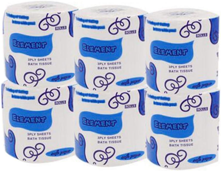 4 Ply Ultra Soft Toilet Paper,Hollow Replacement Roll Paper,Extra Soft Bath Tissue with Reliable Comfort Layer Quality,Strong and Highly Absorbent Toilet Tissue Paper Rolls (6 Rolls)