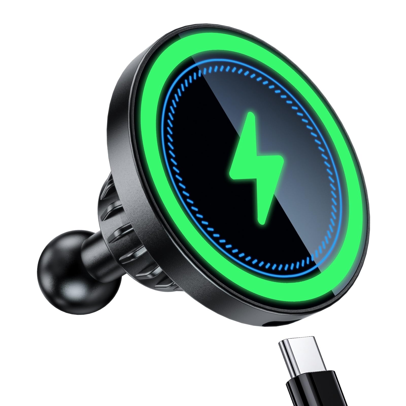 EZTOMUXE Magnetic Wireless Charging Phone Holder with 20mm Ball Mount for MagSafe, Metal 20mm Ball for MagSafe Charger Compatible with Bulletpoint Mounting Solutions