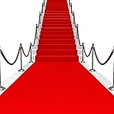 Red Carpet Runner for Party 150 GSM Felt Non-Woven Fabric Runway Carpet for Event, Aisle Runner for Wedding Ceremony Hollywood, Movie Theme Rug Party Decor (Red, 2 X 15 Ft)