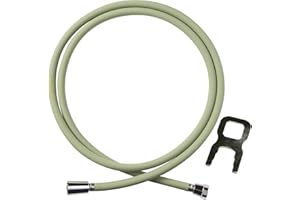 BODIBEAM Shower Hose Extra Long 79 Inches Soft PVC with Automatic Residual Water Discharge, 360 Degree Rotation, Replacement Hand Held Shower Hose for Shower Head, Olive Green