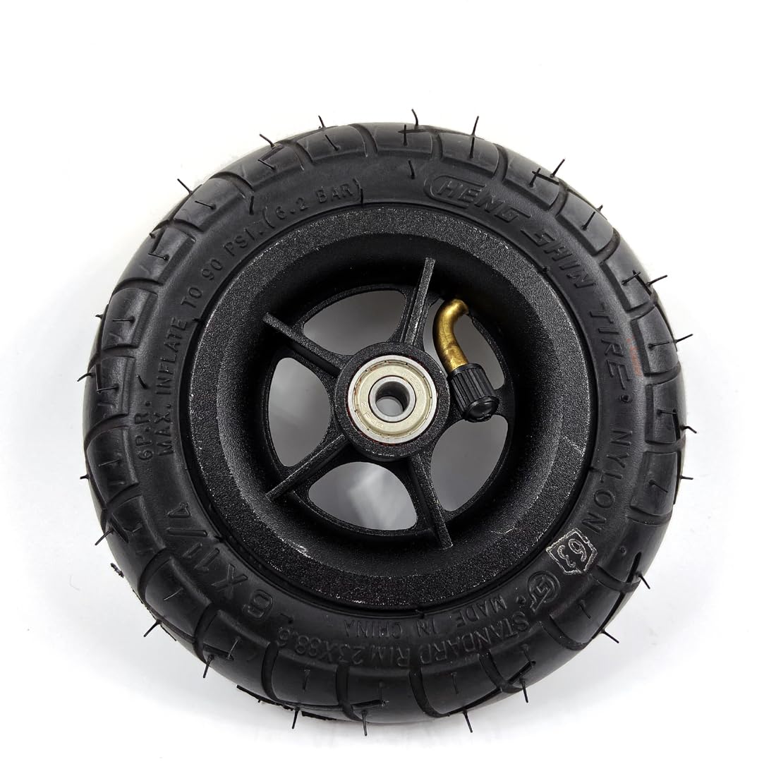 Photo 1 of 150MM Scooter Inflation Wheel With Aluminium Alloy Hub 6" Pneumatic Tyre With Inner Tube Electric Scooter 6 Inch Pneumatic Tire (black)