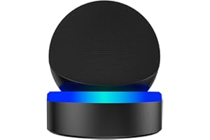Compatible with Echo Dot 4th/5th and Other Speakers Generation Table Holder/Base, Desktop Stand Mount with LED Light Guide, B