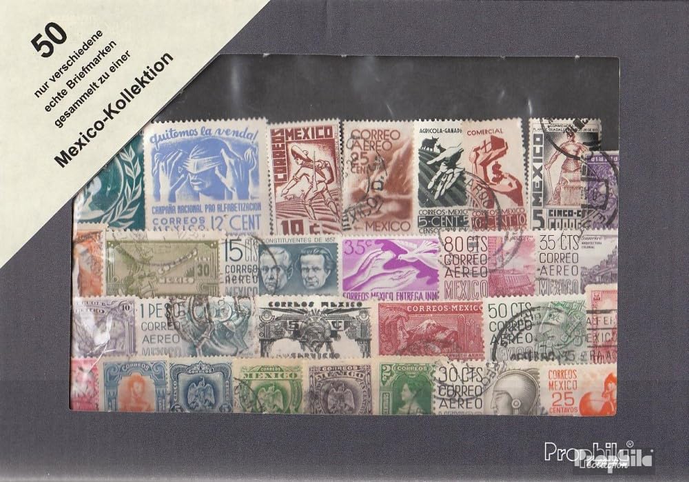 Prophila Collection Mexico 50 various stamps (Stamps for collectors)