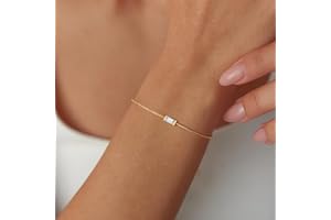14K Gold Bracelet for Women Birthday Dainty Birthstones Waterproof Christmas Gold Womens Jewelry Bracelet Gifts Adjustable fo