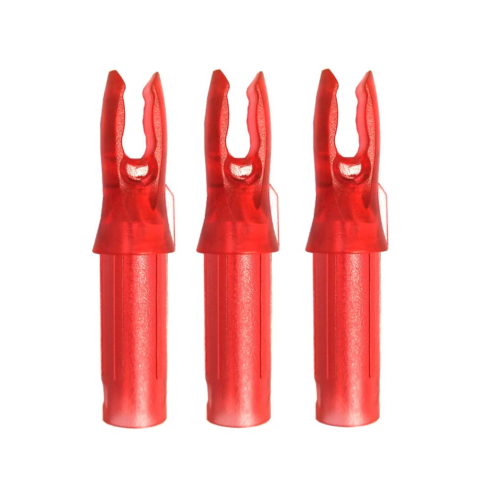 ZSHJGJR 50 Pieces Archery Arrows Nocks Plastic Arrow Cams Insert Tail Pin Replacement G Nocks for Arrows For Inner Diameter 6.2 mm Arrow Shaft Hunting Shooting Targeting (Transparent red)
