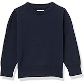Amazon Essentials Boys and Toddlers' Uniform Cotton Crewneck Sweater