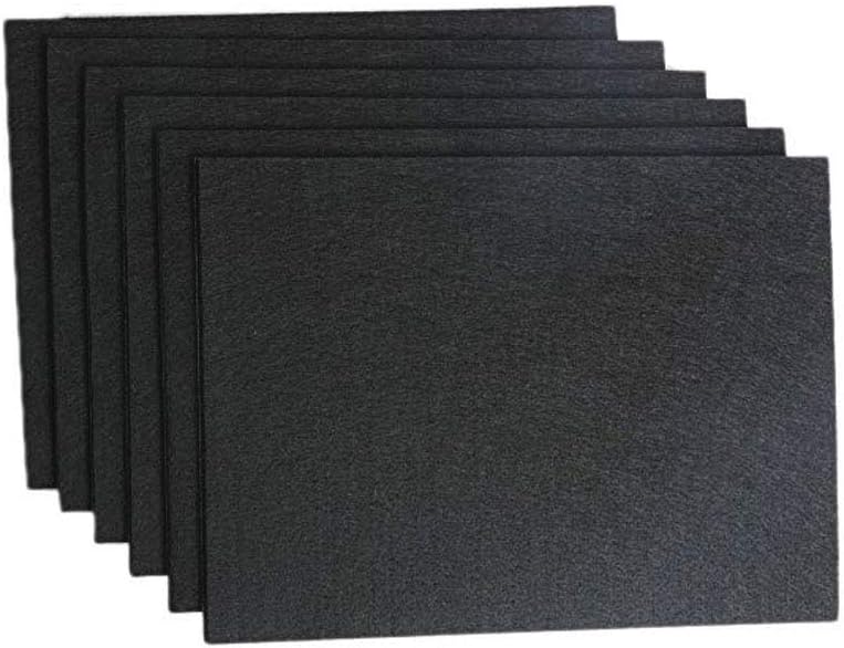 RERIVER 6-Pack Furniture Felt Pads 6" X 8" X 1/5" Thick Self-Stick Sheets Protect Hardwood Floor(Black)