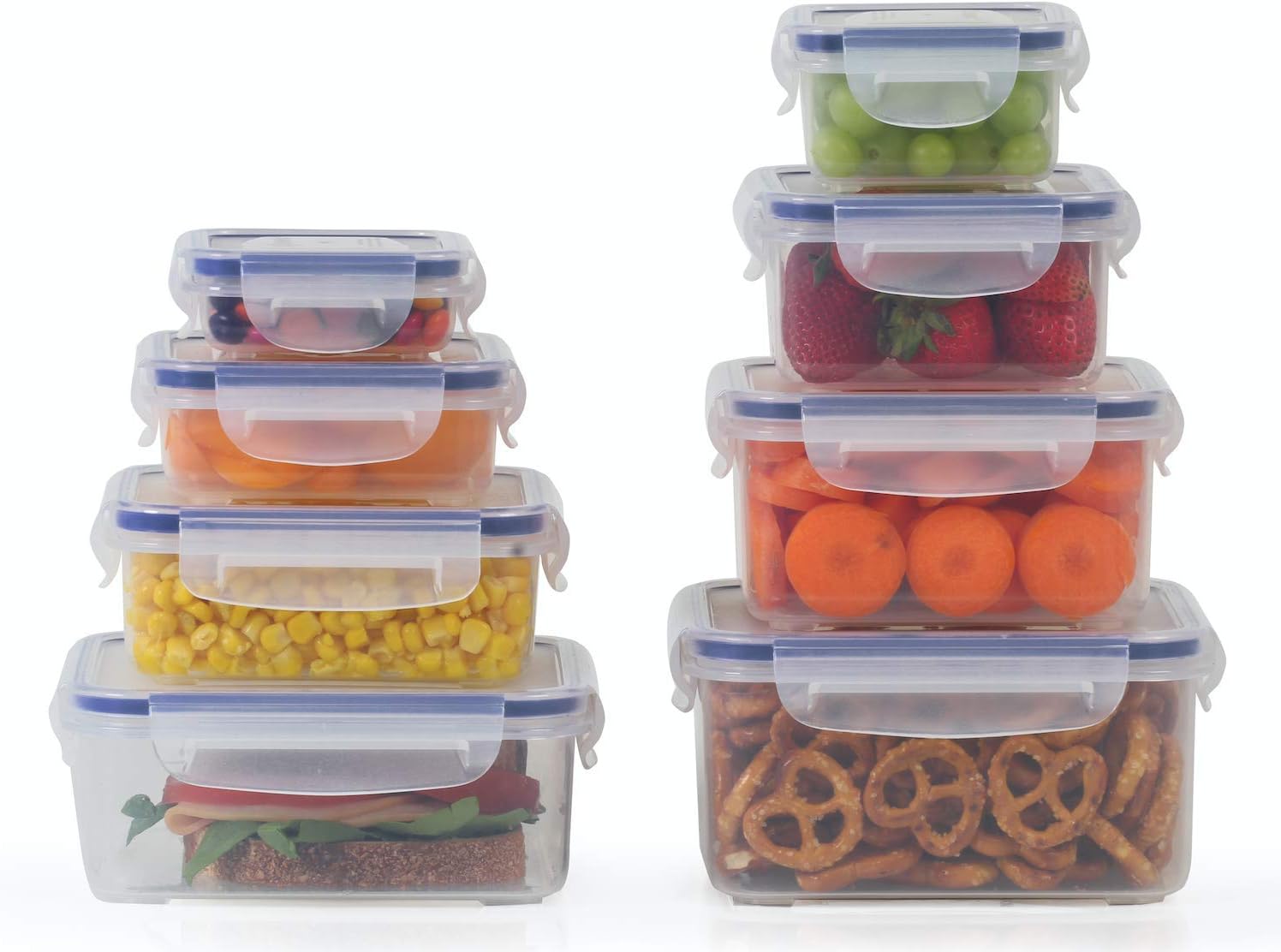 Popit Little Big Box Food Plastic Container Set, 8 Pack Amazon.co.uk