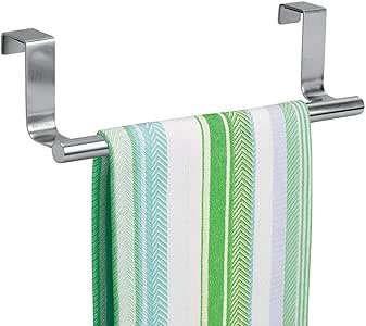 mDesign Soporte para toallas y repasadores - Toallero para cocina