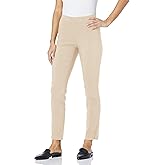 Rafaella Womens Solid Supreme Stretch Pant with Pull-on Waistband