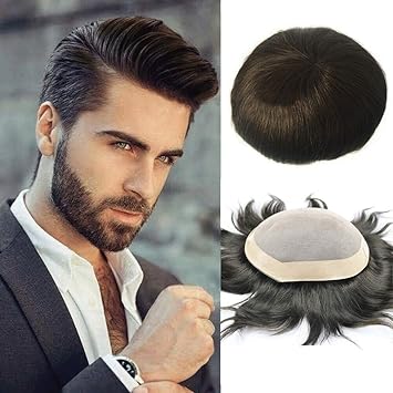 Amazon Com Cxpy Human Hair Men S Toupee Mono Toupee Natural