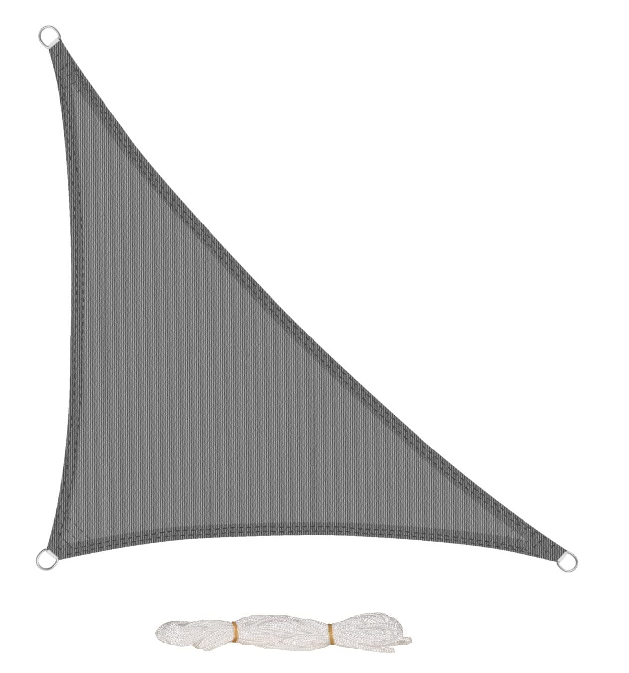 EUGAD Sonnensegel 200g/m² inkl Befestigungsseile Premium HDPE Wetterbeständig Atmungsaktiv Dreieck rechtwinklig,luftdurchlässig, wasserdurchlässig, für Terrasse, Garten, Balkon, Camping