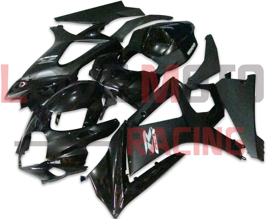 LoveMoto Fairings for GSXR1000 GSXR 1000 2007 2008 K7 07 08 GSX R1000 K7 ABS Injection Mold Plastic Motorcycle Fairing Set Kits Black
