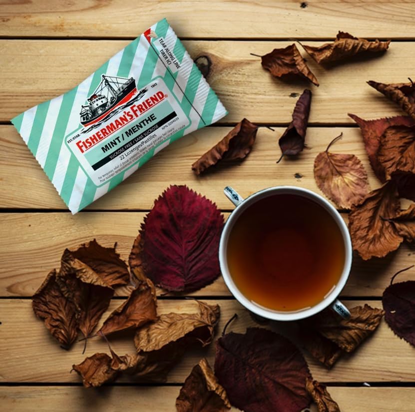 Fisherman’s Friend – Sugar Free Mint | For Temporary Relief of Cough, Sore Throat & Nasal Congestion | No Sugar | Halal, Vegan, Kosher & Gluten Free | 8 Packs of 22 Lozenges (176 Total Count)