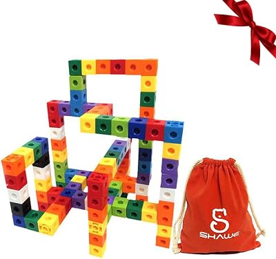 SHAWE Kids Construction Toys Snap Cube Educational Building Set 100 pcs