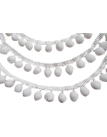 Sewing Supvox 5 Packs 20 Yards Ball Fringe Trim Ball Fringe