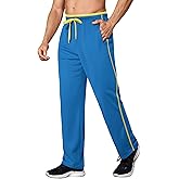 COOFANDY Mens Athletic Workout Pants Open Bottom Sweatpants Mesh Gym Pants for Runnning, Training,Casual