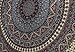 Popular Handicrafts Wall Hanging Tapestry For Bedroom Hippie Psychedelic Mandala Bohemian Hippy Intricate Floral Design Indian Tapestries Bedspread 84 x 90 Inches (215cm x 230cm) Light Green Red