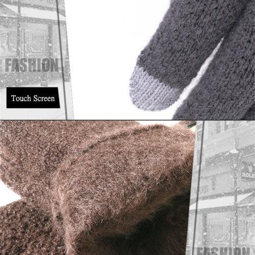 Winter Outdoor Riding Cycling Gloves Soft Thicken Knitted Touch Screen Texting Gloves for Smartphones PC Laptop Tablet Smart Touch-nology in Fingertips Gloves from WaitingU