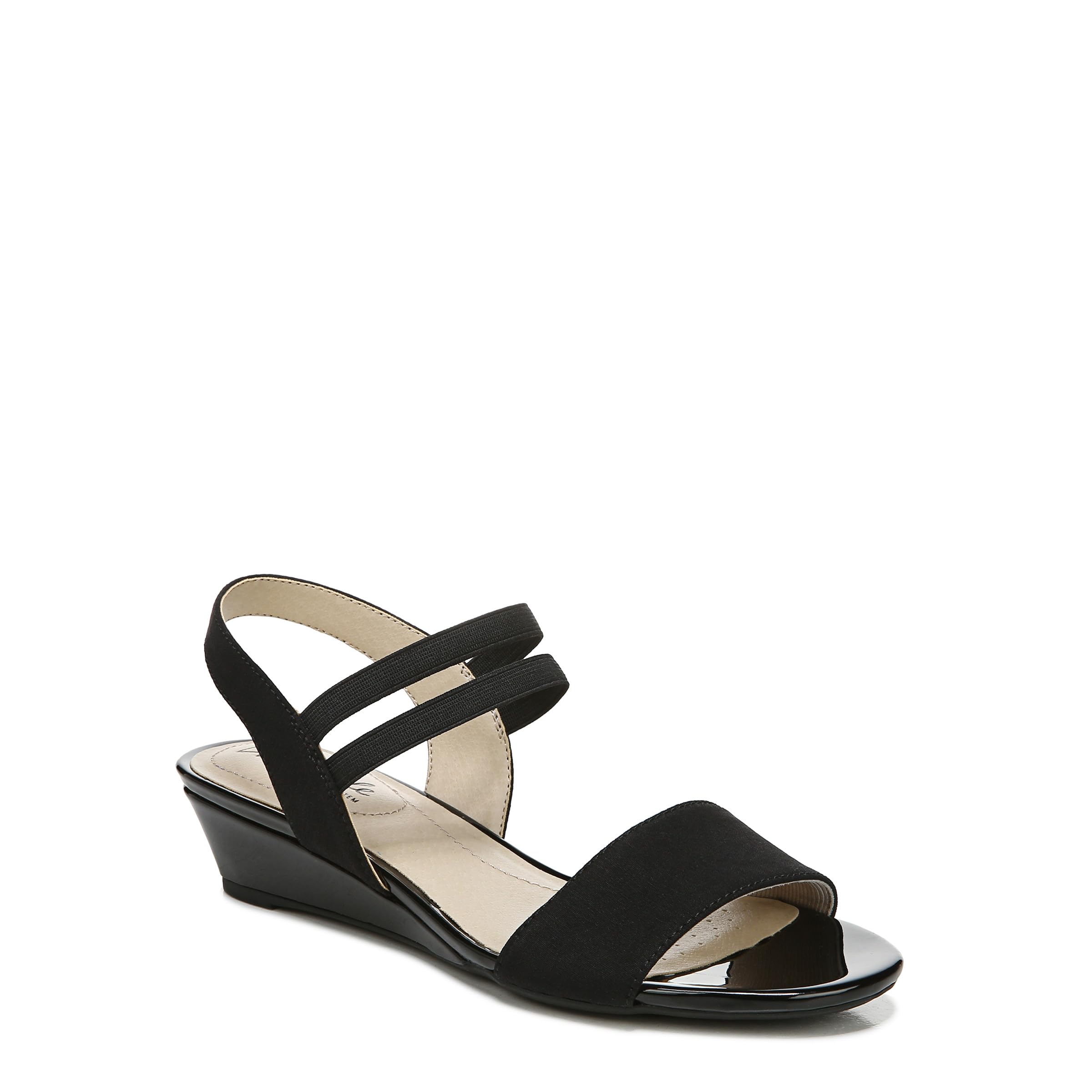 LifeStride Womens Yolo Sandal Black 8 W