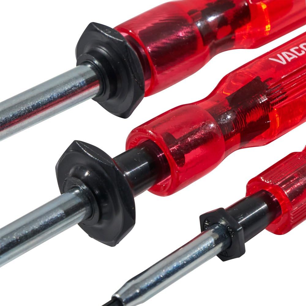 KLEIN TOOLS Screw-Holding Screwdriver Set, 3/16-inch, 1/4-inch and 5/16-inch Slotted Tips SK234, Red - Image 4