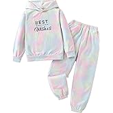 EDFTM Girl's Sweatsuit Sets 2 Piece Outfits Cute Hoodie Matching Camouflage Sweatpants Fall Winter Clothes for 4-12 Years