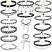 16Pcs Lace Choker Set Women Girl Classic Gothic Tattoo Necklaces Stretch Velvet Lace Choker by ZYooh