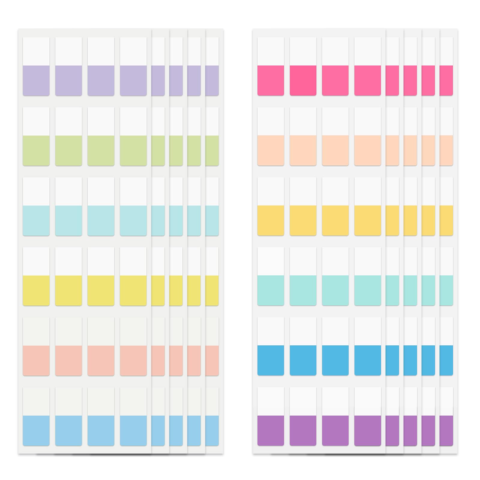 Photo 1 of 480 Pcs Sticky Index Tabs, Colored Book Sticky Tabs for Notebooks, Repositionable Page Tabs for Notebooks File Classification (0.5×1inch)
