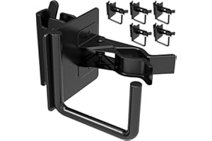 FOROIRON 6 Pcs Upgrade E-Track Tool Holders with J Hook,E Track Accessories for Enclosed Trailer Store Shovels,Broom E Track Hook Tool Holder Hanger for Trailer Accessories,E Track Shovel Holder