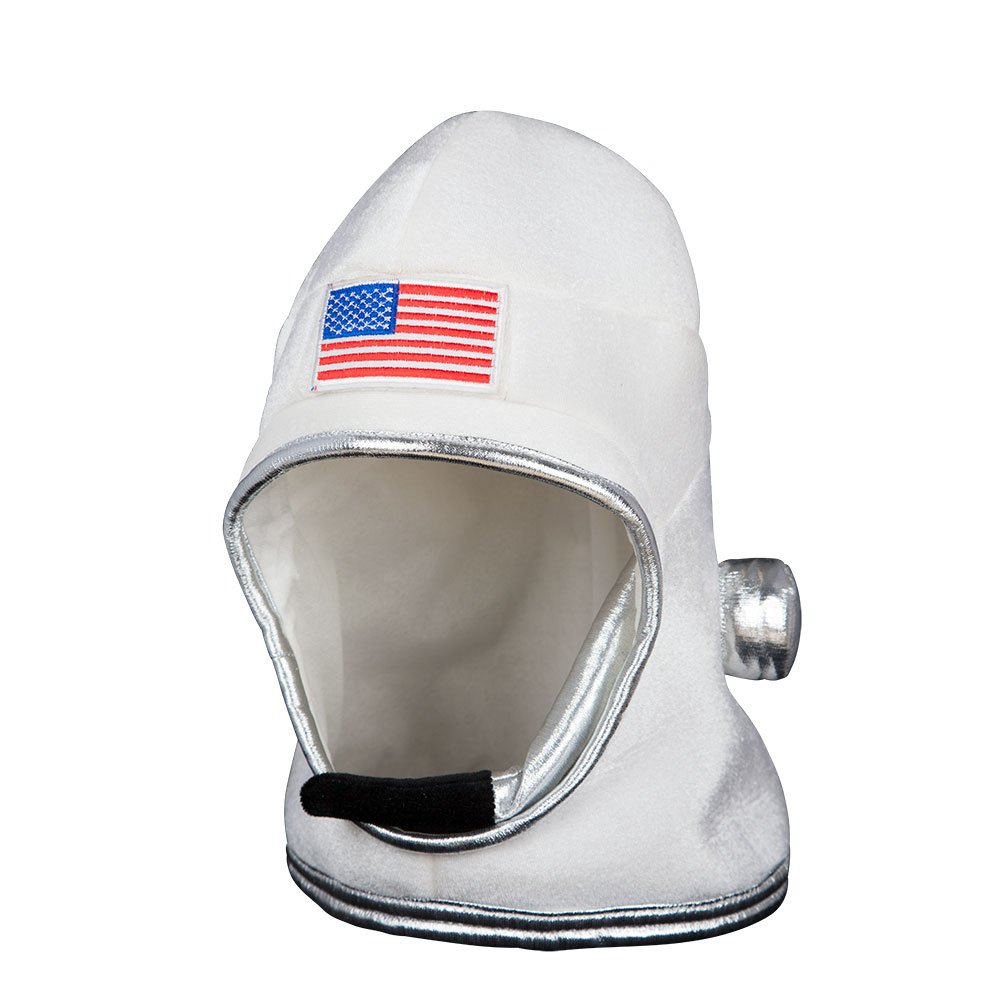 Wicked Costumes Adult Unisex White Velour Astronaut Helmet Fancy Dress Accessory
