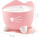 Catit PIXI Drinking Fountain for Cats Pink with Triple Action Filter view 3